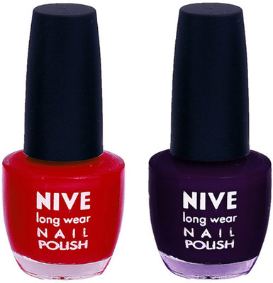 

Nive Colour Blast Nail Polish1106201642 Red,Purple(Pack of 2)