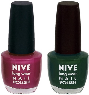 

Nive Colour Blast Nail Polish 1106201642 Purple,Green(Pack of 2)