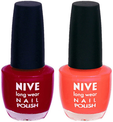 

Nive Colour Blast Nail Polish Pink,Orange(Pack of 2)