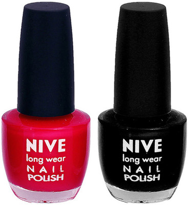 

Nive Colour Blast Nail Polish1106201642 Pink,Black(Pack of 2)