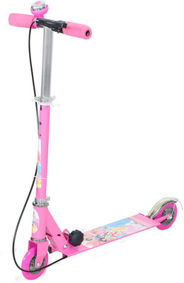 

Kids Mandi Two Wheel Height Adjustable Foldable Scooter With Brake and Bell For Kids(Pink)