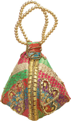 

Yokoso International Rajasthani embroidery Purse Potli(Multicolor)