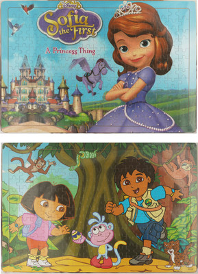 

Tickles Wooden Cartoon Puzzles Set 204 pieces Learning (Set Of 2)(45 Pieces)