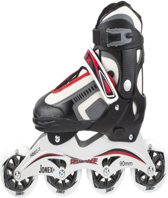 

Jonex adjustable speed inline skate 178 with skate bag Size Large AND wheel size 90MM In-line Skates - Size 4-6.5 UK(Multicolor)