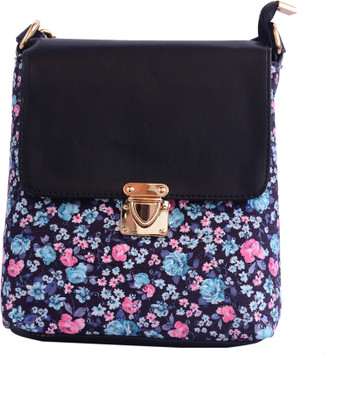 

Charu Boutique Women Casual Black Denim Sling Bag
