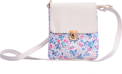 

Charu Boutique Women Casual White Denim Sling Bag