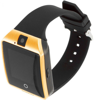 

VibeX ™ HD Curved Display Sync Facebook Whatsapp Message Support Sim TF Relogio With Camera Smartwatch(Black Strap Free Size)