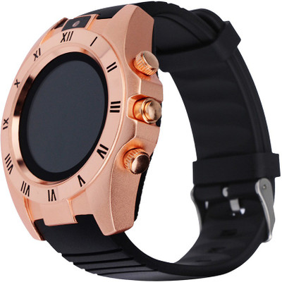 

VibeX ® S5 Round with Camera Support Sim Card TF Bluetooth Fitness Tracker Smartwatch(Black Strap Free Size)