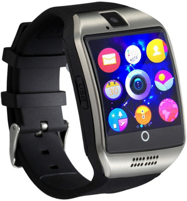 

VibeX ™ Bluetooth Q18 Wrist Support NFC Camera TF Card 1.54 Inch Smartwatch(Black Strap Free Size)