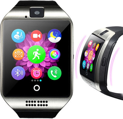 

VibeX ® Phone with Camera Touch Screen Ext. Memory Smartwatch(Black Strap Free Size)