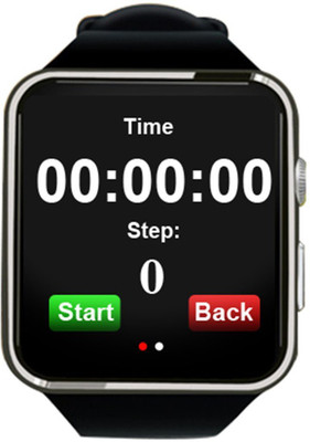 

VibeX ™ Wrist Phone Mate Pedometer Fitness Activity Tracker 1.54" Curved Screen FM with Camera SIM TF Card Slot Smartwatch(Black Strap Free Size)