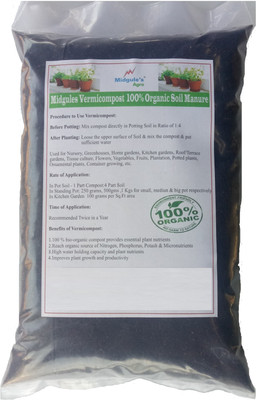 

Midgules Vermicompost – 100% Organic c Soil Manure(1.2 kg Powder)