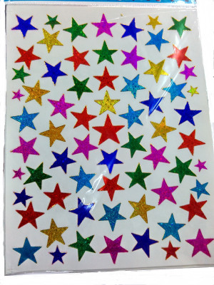 

AARTI  Sparkly Star Sticker(Pack of 5, Multicolor