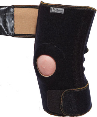 

IM New OK Knee Support Open Patella w Cotton Knee Support, Black