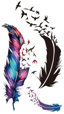 

Savii Arm Hand Wrist Tattoo(Feather Design)