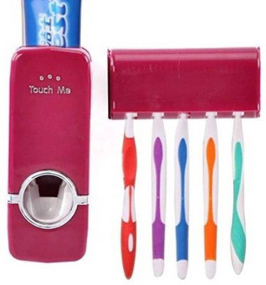 

Online World Plastic Toothbrush Holder(Red, Wall Mount)