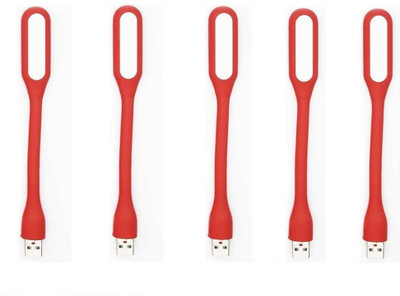 

Billionbag 360 Degree Flexible & Bendable 5 pcs Silicone USB Lamp For Study , Reading, Working, Writing , Powerbank, Desktop, Smartphone,Keyboard Led Light(Red)