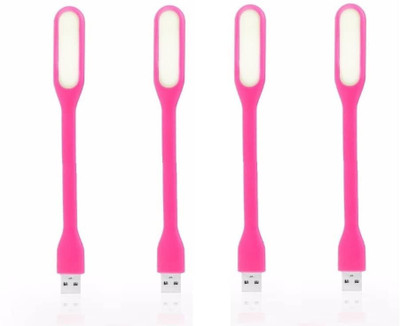 

Billionbag 360 Degree Flexible & Bendable 4 pcs Silicone USB Lamp For Reading , Writing, Study, Working , Keyboard, Powerbank, Smartphone, Desktop Led Light(Pink)
