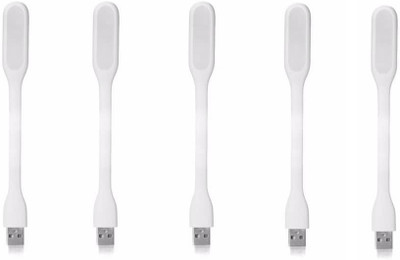 

Billionbag 360 Degree Flexible & Bendable 5 pcs Silicone USB Lamp For Writing , Reading, Study, Working , Smartphone, Keyboard, Desktop, Powerbank Led Light(White)