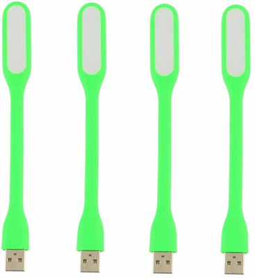 

Billionbag 360 Degree Flexible & Bendable 4 pcs Silicone USB Lamp For Writing , Working, Study, Reading , Desktop, Powerbank, Keyboard, Smartphone Led Light(Green)