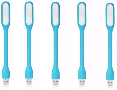 

Billionbag 360 Degree Flexible & Bendable 5 pcs Silicone USB Lamp For Working , Study, Reading, Writing , Desktop, Powerbank, Smartphone,Keyboard Led Light(Light Blue)
