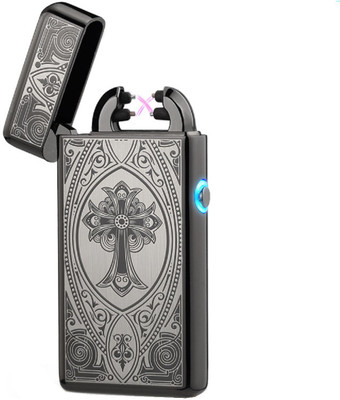 

L'Exotique USB Electronic Rechargeable Double Arc Cigarette Lighter(Silver)