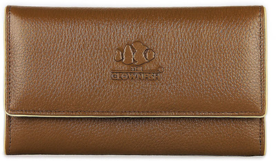 

The Clownfish Women Khaki Genuine Leather Wallet(6 Card Slots), Peanut brown