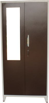 

Woodness Ryan Metal 2 Door Wardrobe(Finish Color - Dual tone Brown White, Mirror Included)