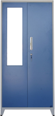 

Woodness Ryan Metal 2 Door Wardrobe(Finish Color - Dual tone Blue White, Mirror Included)
