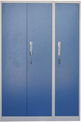 

Woodness Ryan Metal 3 Door Wardrobe(Finish Color - Dual tone Blue White)