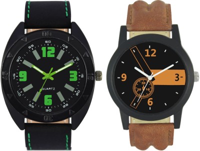 Shivam Retail Stylish Black And Brown Professional Look Combo01 Analog Watch  - For Men   Watches  (Shivam Retail)