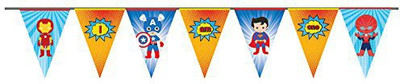 

PARTY PROPZ SUPER HERO THEME AGE BUNTING Pennant Banner(8 ft, Pack of 1)
