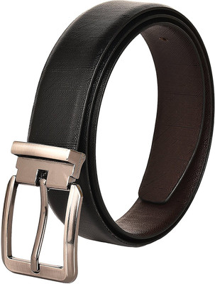

Amicraft Men Formal Brown Genuine Leather Reversible Belt, Black