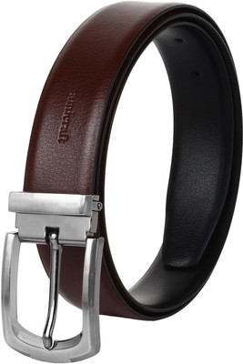 

Amicraft Men Formal Brown Genuine Leather Reversible Belt, Black