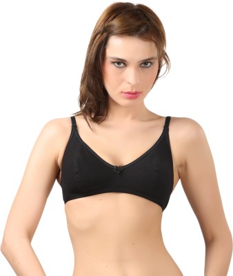 BodyCare Perfect Coverage Bra Women Full Coverage Non Padded Bra(Black)