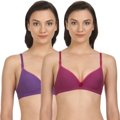 BodyCare Padded Bra Women T-Shirt Lightly Padded Bra(Purple)