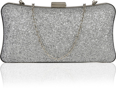 Kleio Party Silver Clutch Flipkart