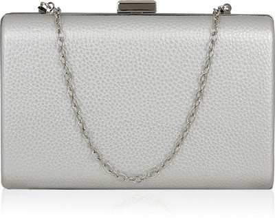 Kleio Party Silver Clutch Flipkart
