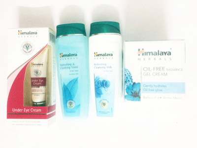 

Himalaya under eye cream, refreshing toner, refreshing milk, oil free radiance gel cream(Set of)