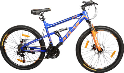 

Atlas ATLAS U 40 DS DDB 26T 21S BLUE & ORANGE 26 T Mountain Cycle(21 Gear, Multicolor)