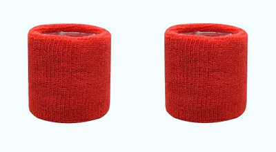 

SKERA K1375325 Pair of Exercise Wrist Sweat bands Fitness Band(Red, Pack of 2)