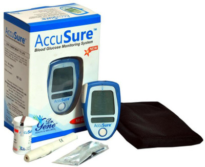 

Deemark AccuSure Blood Sugar Monitor System with 25 Test Strips Glucometer(Blue)