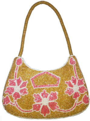 

Craft Benaras Shoulder Bag(Gold, Pink)