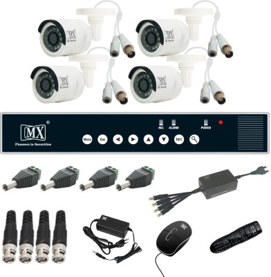 MX CCTV Cameras Kit 4 Channel Analog System w/ Analog Camera BNC DC pin & 1 DVR - Set8 Security Camera(2 TB, 4 Channel)