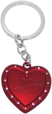 

Aura Imported Red Heart Diamond Studded Key Chain