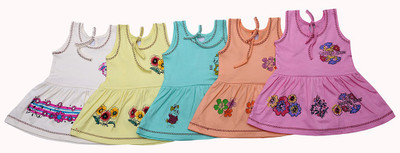 

Heavenly Girls Midi/Knee Length Casual Dress(Multicolor, Sleeveless