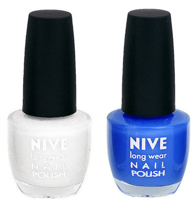 

Nive Colour Blast Nail Polish1106201642 White,Blue(Pack of 2)