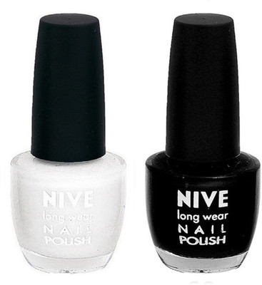 

Nive Colour Blast Nail Polish1106201642 White,Black(Pack of 2)