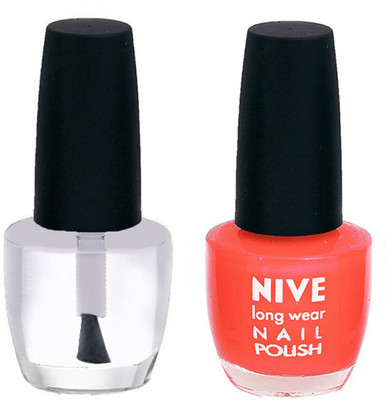 

Nive Colour Blast Nail Polish1106201642 Clear,Orange(Pack of 2)