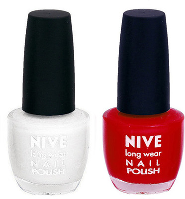

Nive Colour Blast Nail Polish1106201642 White,Red(Pack of 2)
